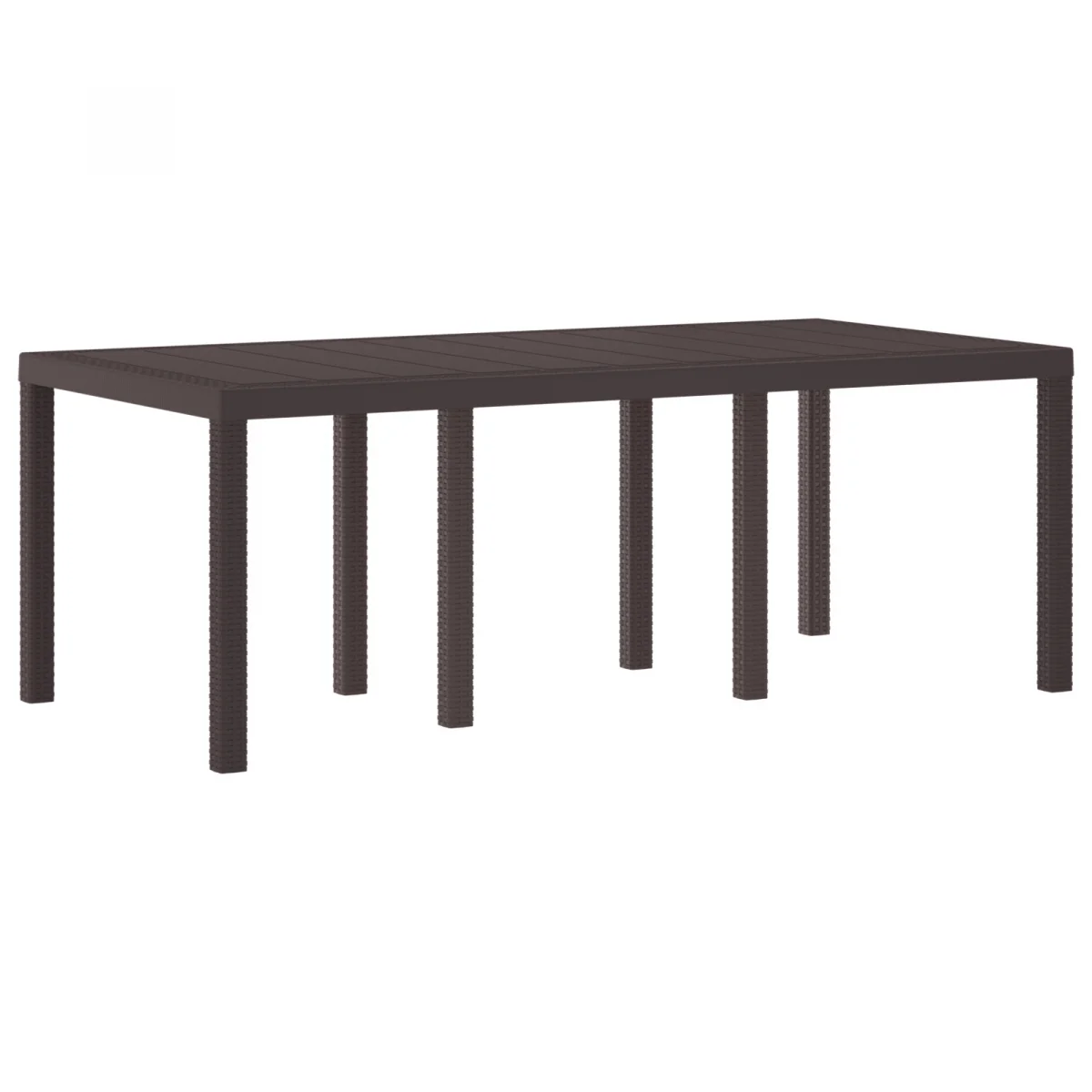 Kerti Asztal Barna 200x100x73 cm Polirattan