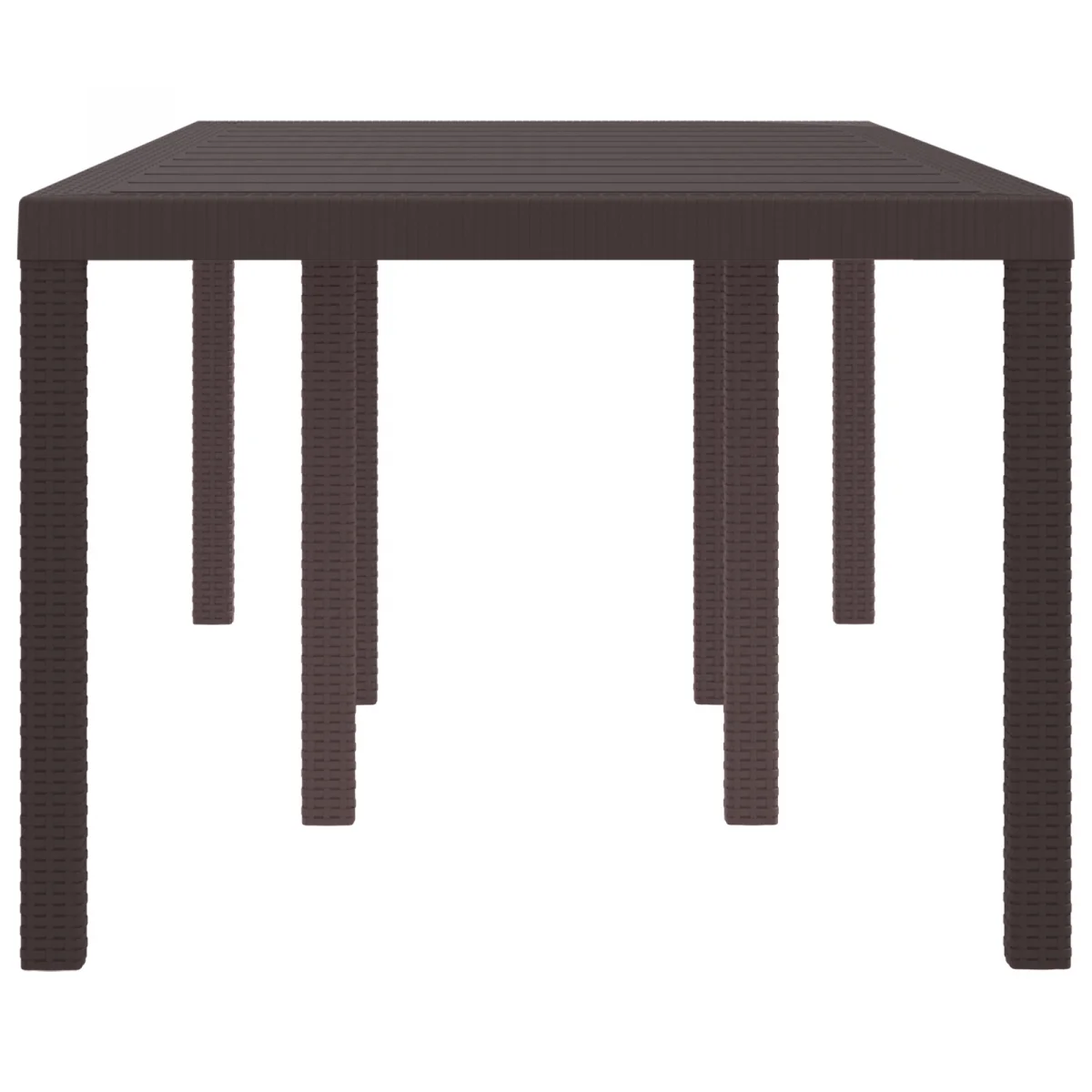 Kerti Asztal Barna 200x100x73 cm Polirattan