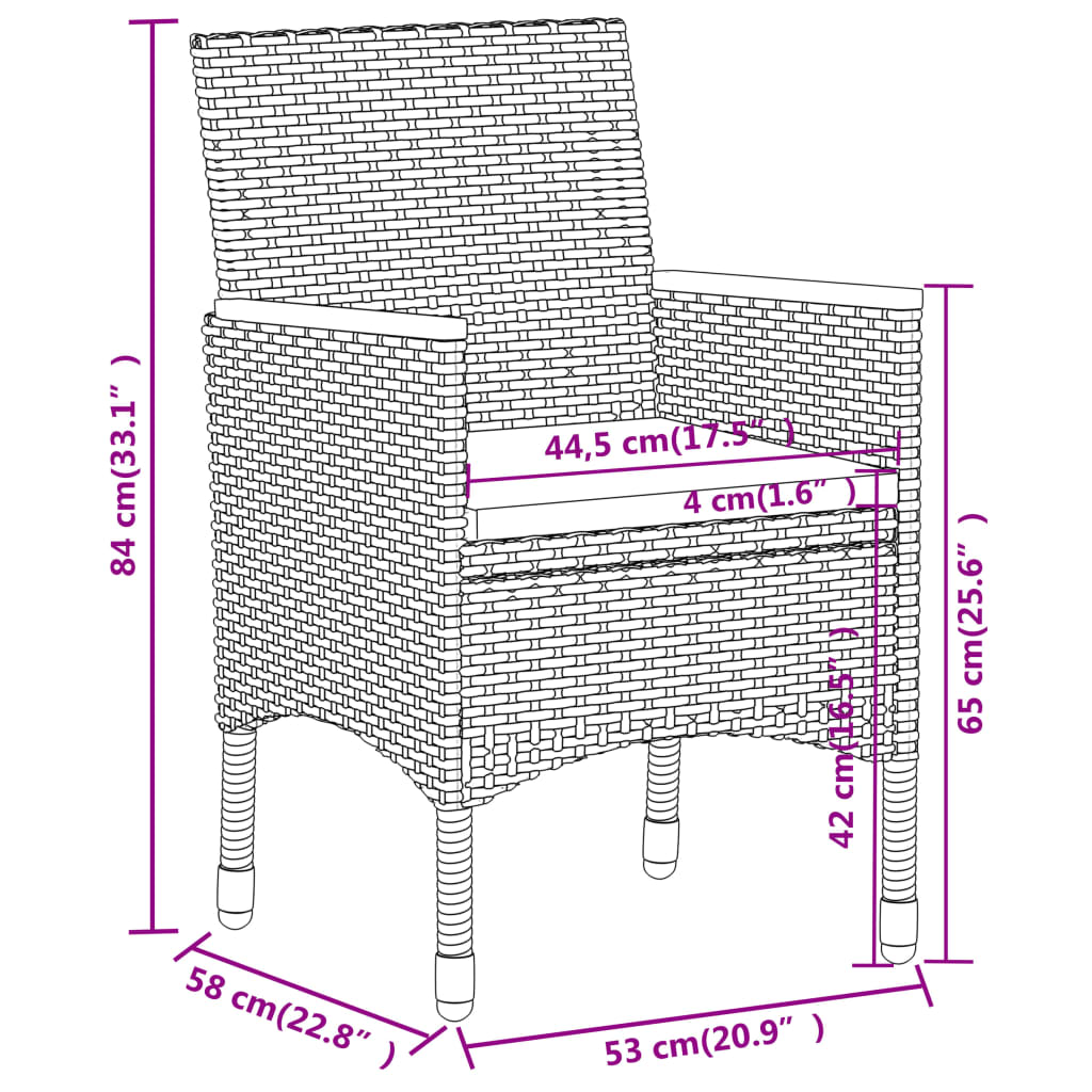 5 részes szürke polyrattan kerti ülőgarnitúra