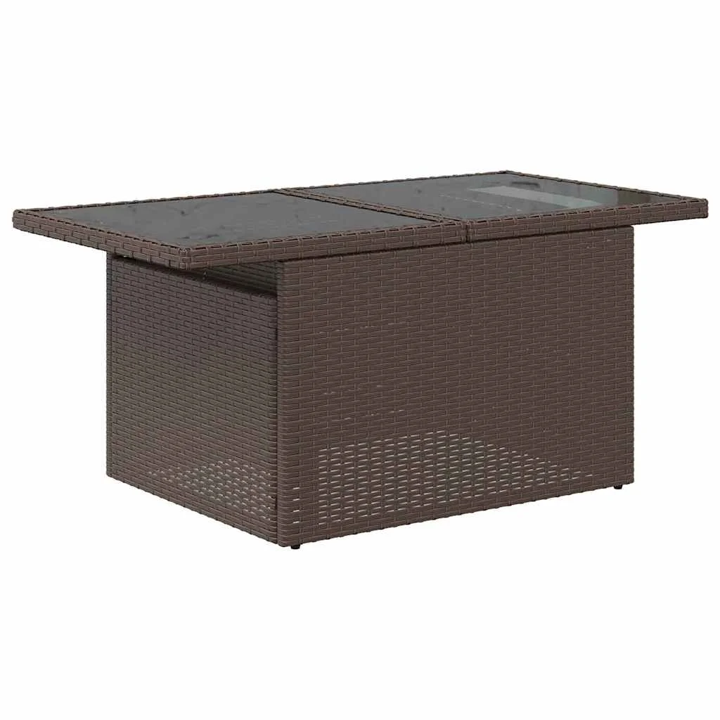 Kerti Kanapé Szett 6 pcs Barna és krémszínű 100 x 55 x 73 cm