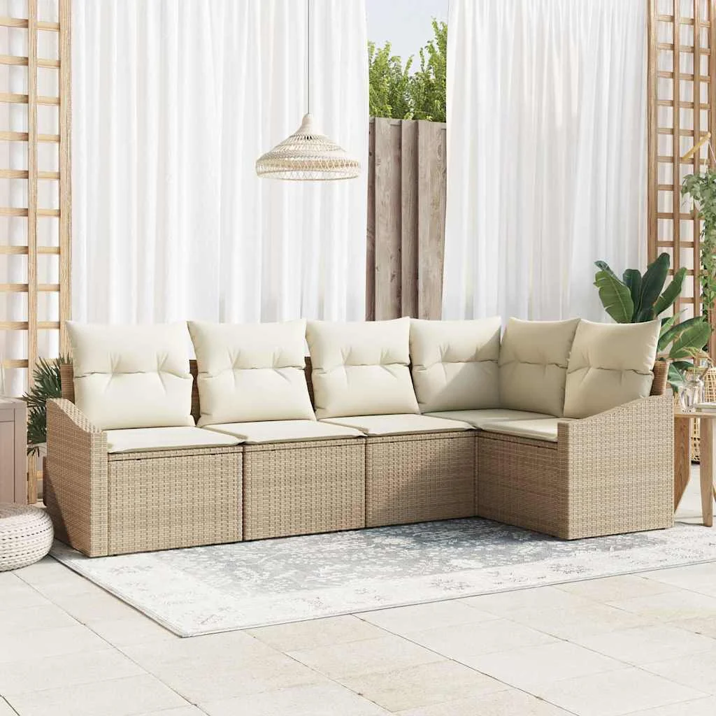 Kert étkező szett párnával tárolóval 5 pcs Beige és krém