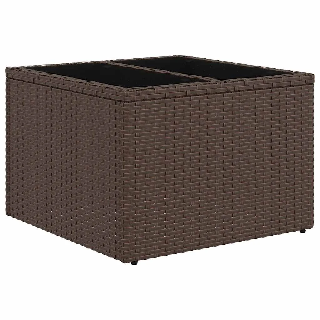Kerti Kanapé Szett párnával 9 pcs Barna és Krém 55 x 55 x 37 cm
