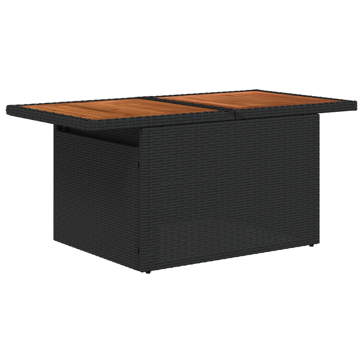 8 Darabos Kerti Kanapé Szett Párnákkal Fekete Poly Rattan