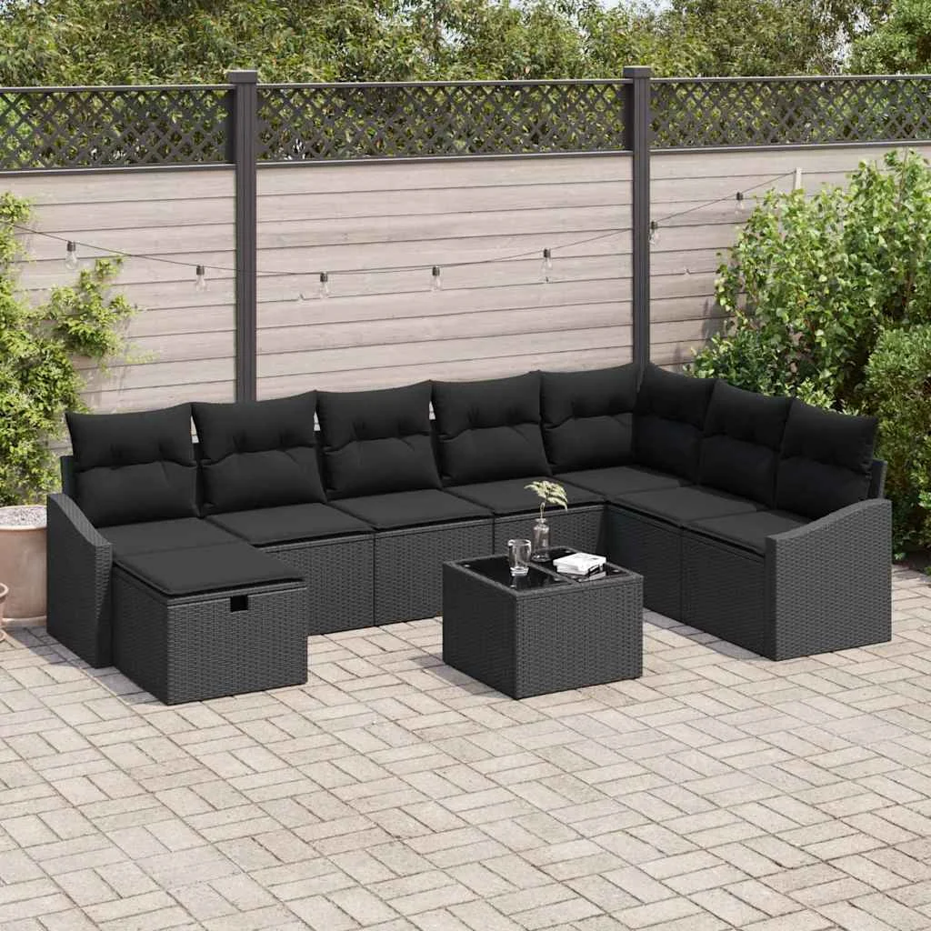Kanapé Szett párnával 8 pcs polirattan