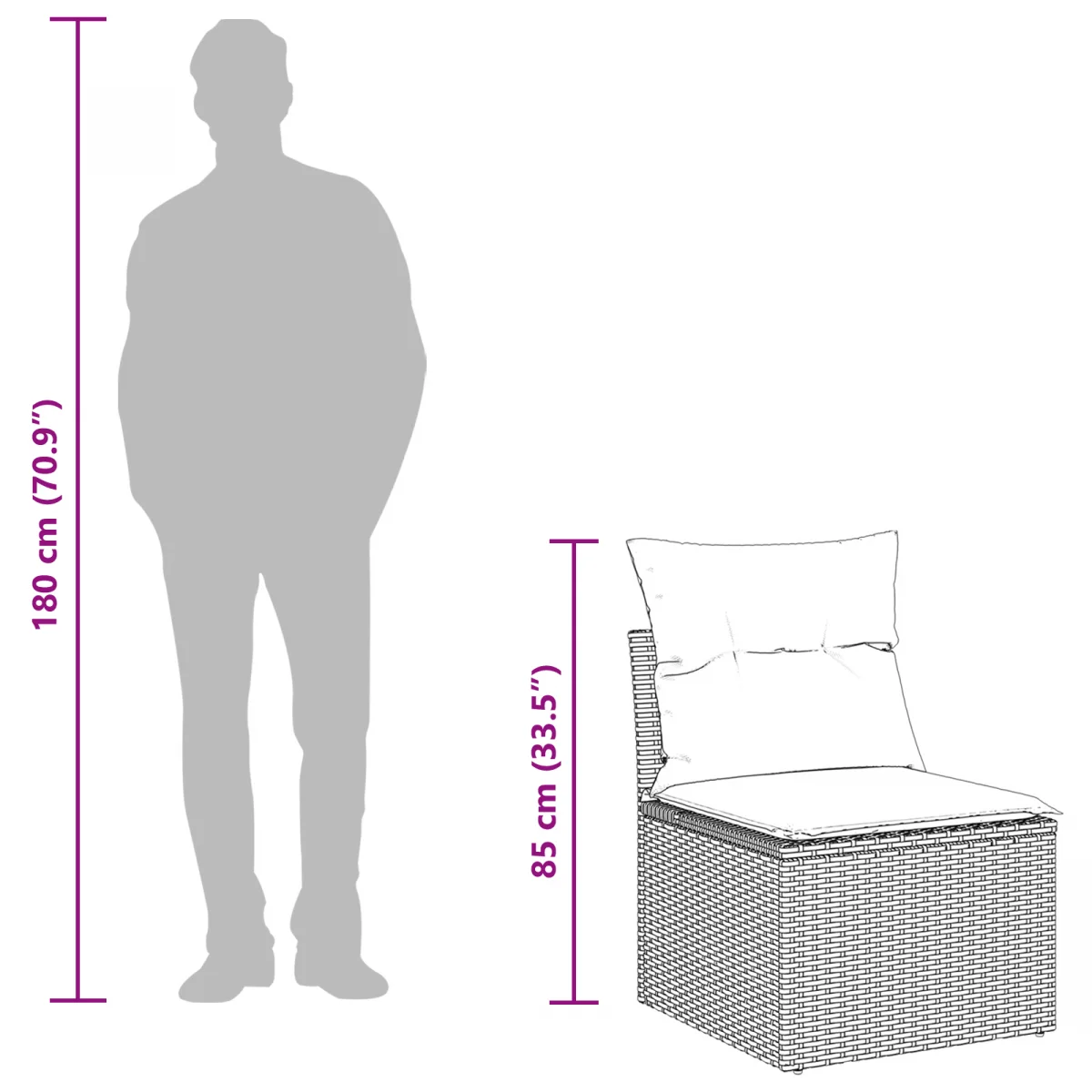 13 Darabos Kert Kanapészett Párnákkal Fekete Poli Rattan Akácia