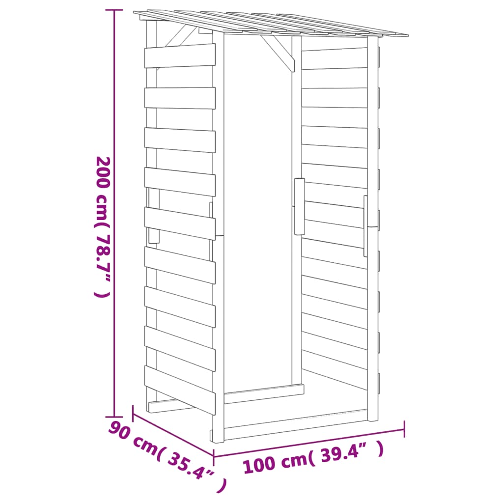 6 db impregnált fenyőfa pergola tetővel 100 x 90 x 200 cm