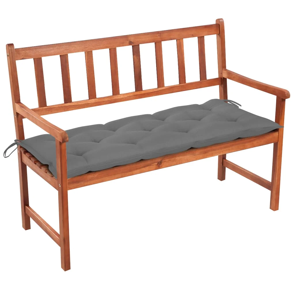 Tömör akácfa kerti pad párnával 120 cm