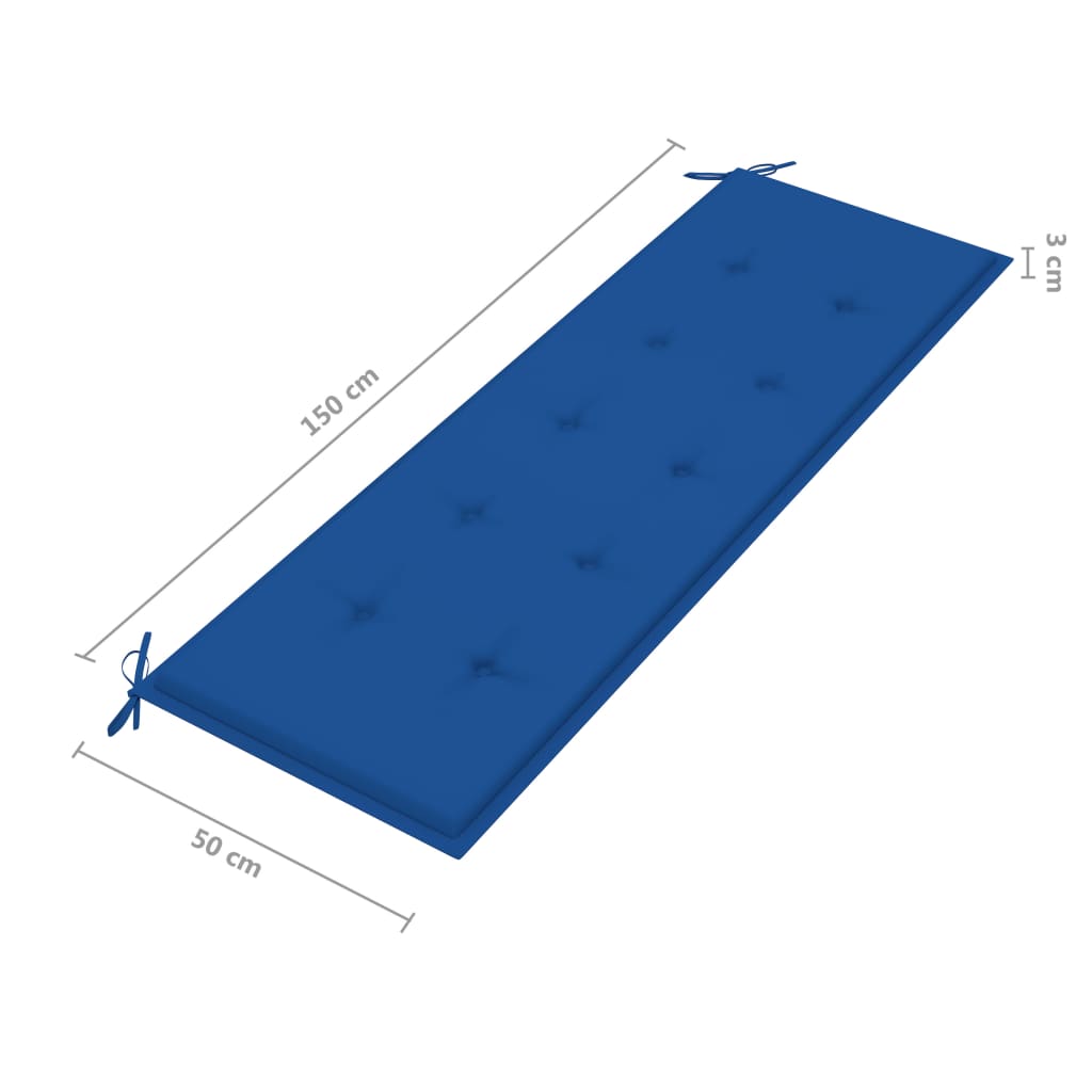 Tömör akácfa kerti pad párnával 157 cm