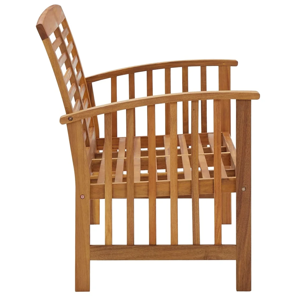 Tömör akácfa kerti pad 119 cm