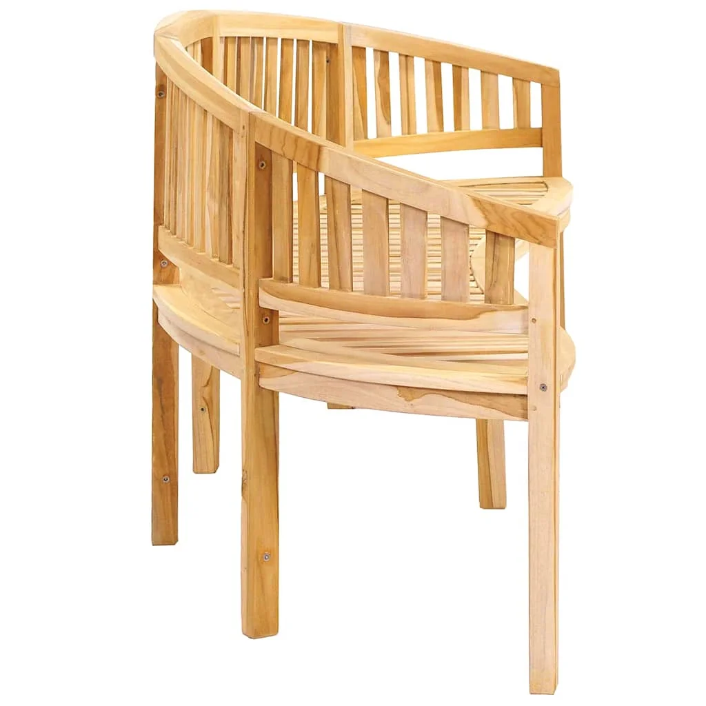 Tömör tíkfa banán alakú pad 200 cm