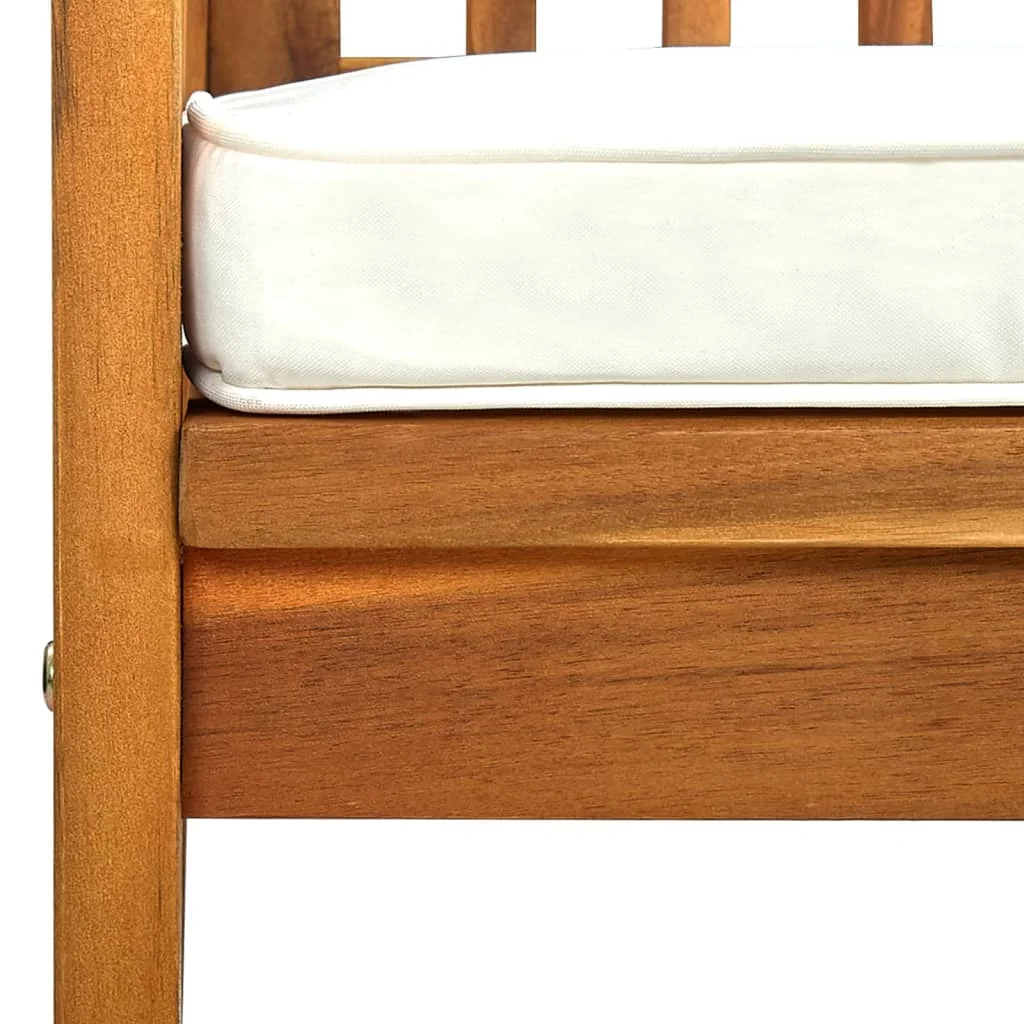 Tömör akácfa kerti pad párnával 147 cm