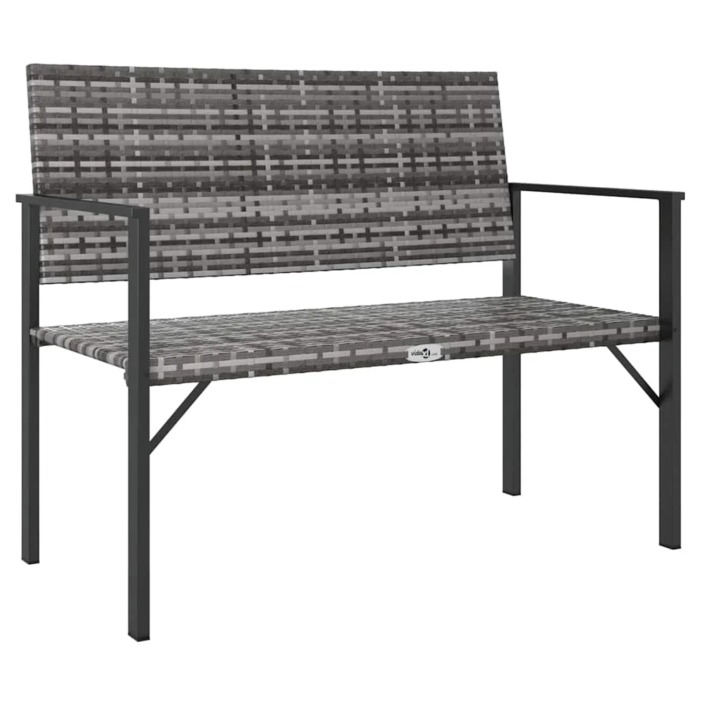 2-személyes szürke polyrattan kerti pad