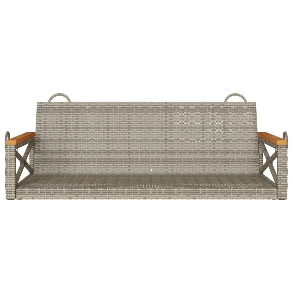 Szürke polyrattan hintapad 109 x 62 x 40 cm