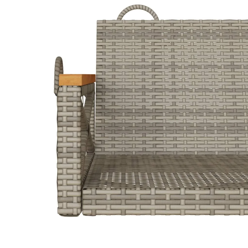 Szürke polyrattan hintapad 109 x 62 x 40 cm