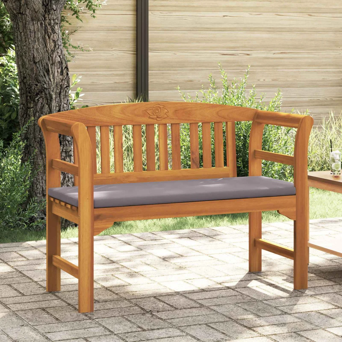 Pad Természetes Olaj Bevonat 114 x 46 x 82,5 cm Tömör Akácfa