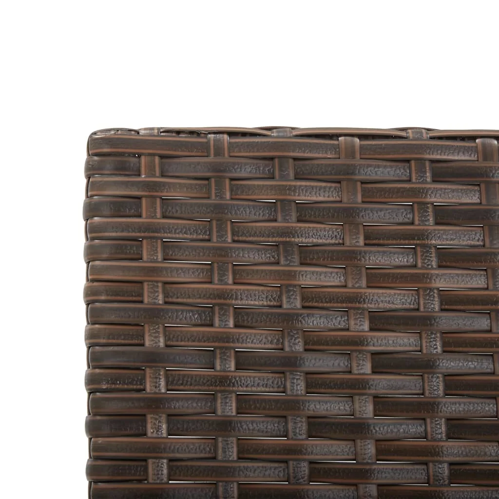 Barna polyrattan kerti pad párnákkal 176 cm