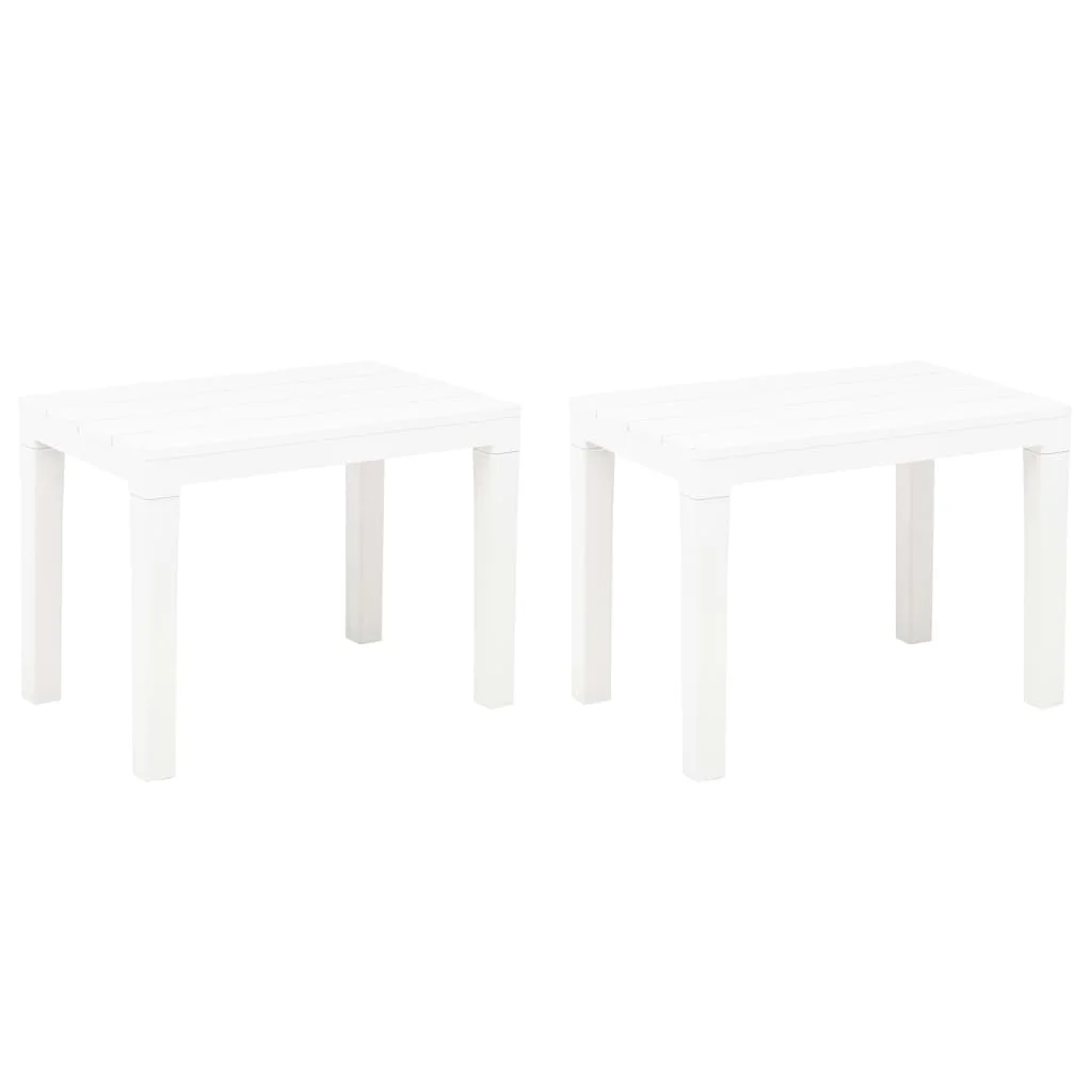 2 db fehér műanyag kerti pad