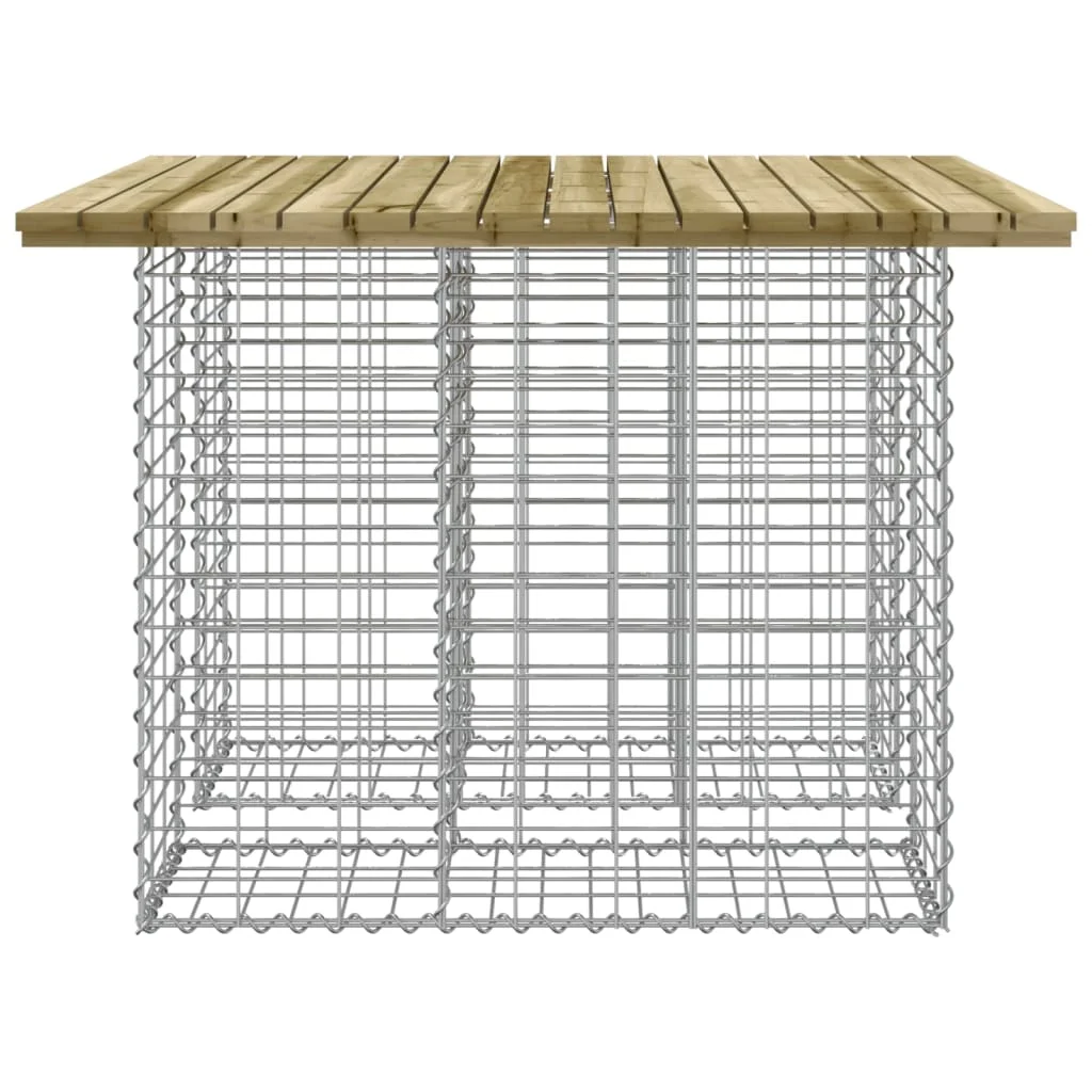 Impregnált fenyőfa gabion kerti pad 100 x 102 x 72 cm