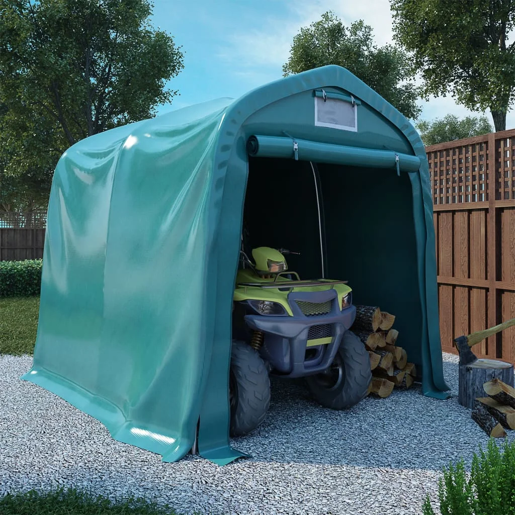 Zöld PVC sátorgarázs 1,6 x 2,4 m 