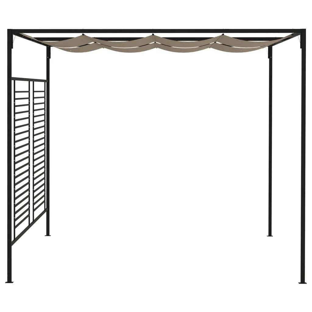 Tópszínű pavilon behúzható tetővel 3 x 4 x 2,3 m 180 g/m²