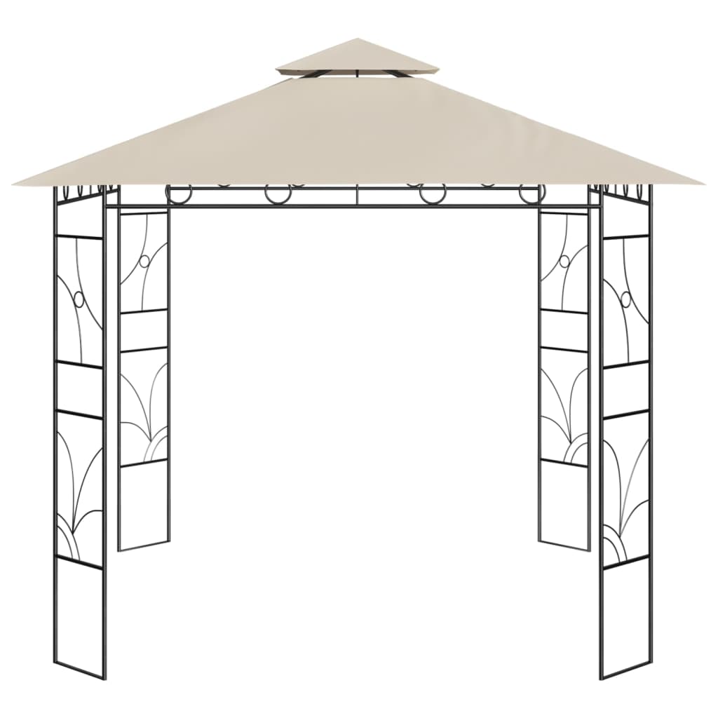 Krémszínű pavilon 3 x 3 x 2,7 m 160 g/m²