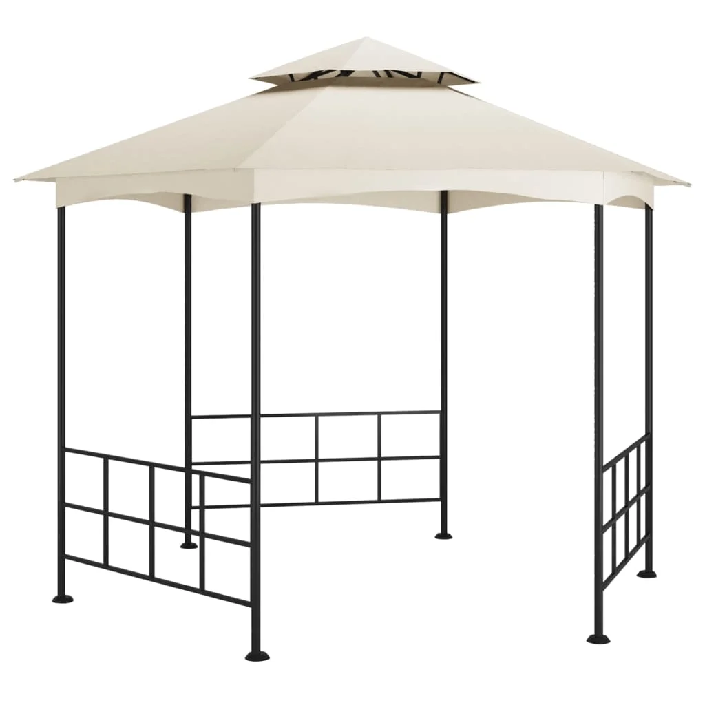 Krémszínű pavilon oldalfalakkal 3,1 x 2,7 m 