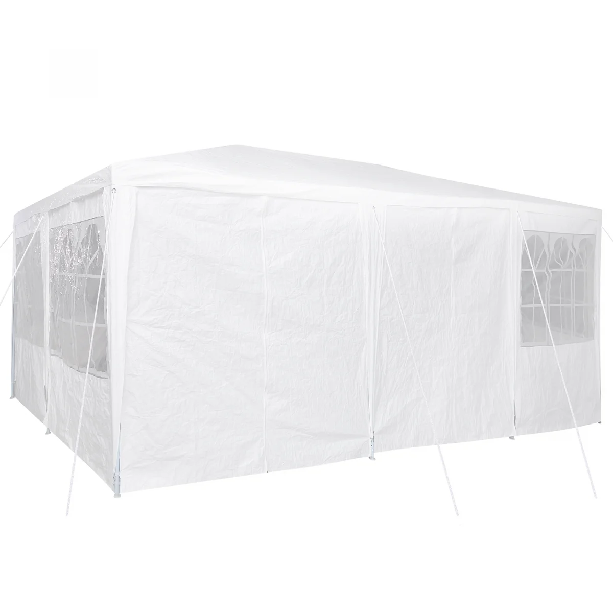 Parti Pavilon 10 Oldalfallal - Fehér 6x4 m PE