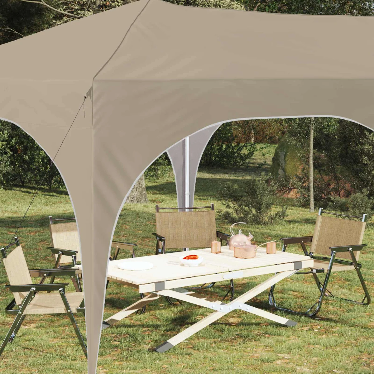 Parti sátor Krém 575 x 288 x 245 cm Oxford Szövet