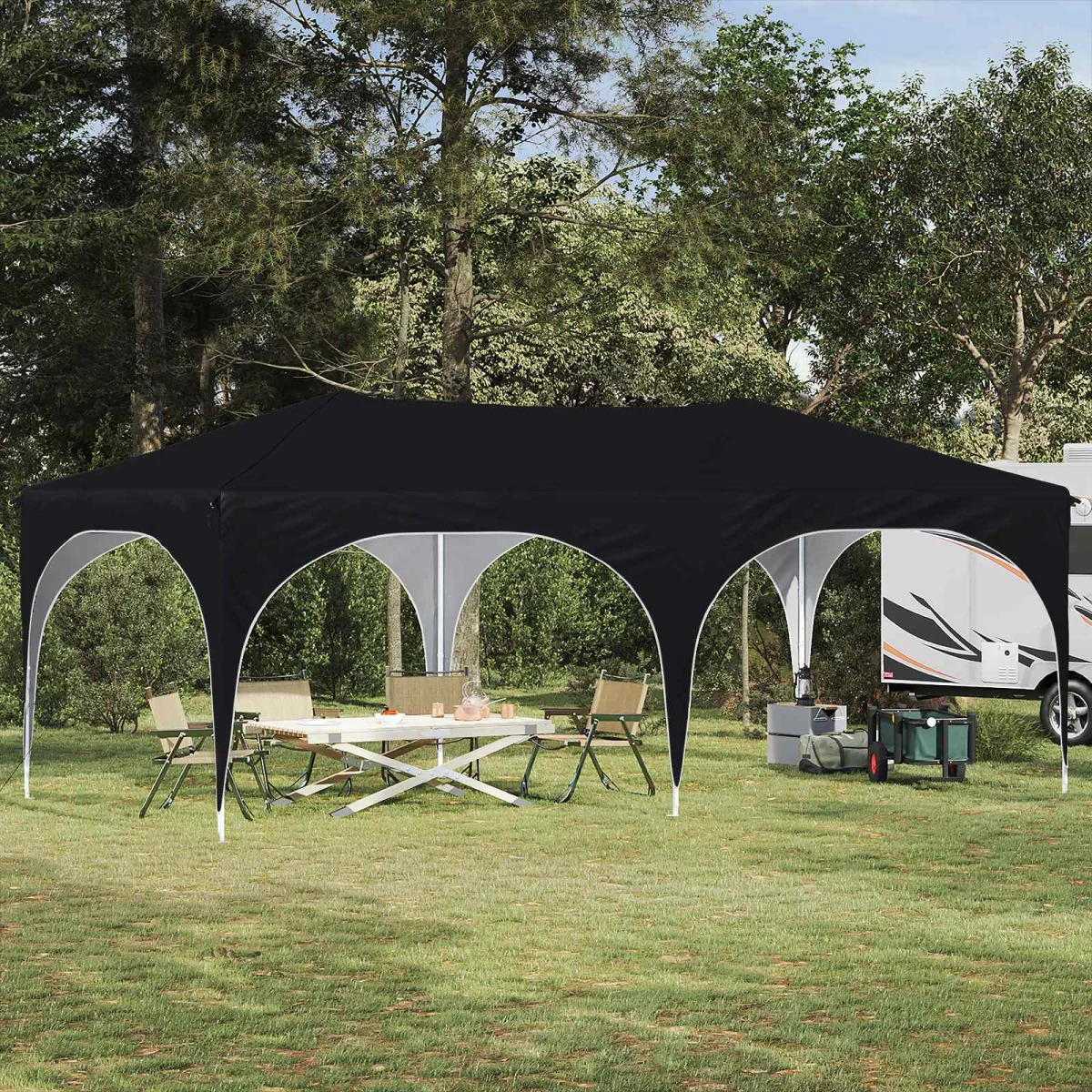 Parti sátor Antracit 575 x 288 x 245 cm Oxford Szövet