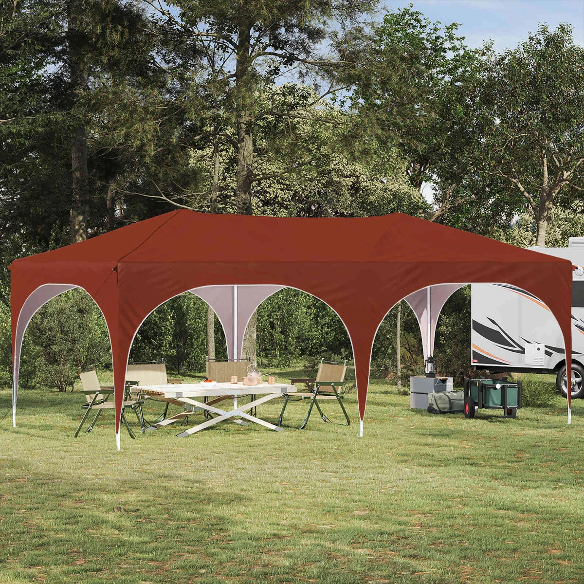 Parti sátor Terrakotta 575 x 288 x 245 cm Oxford Szövet