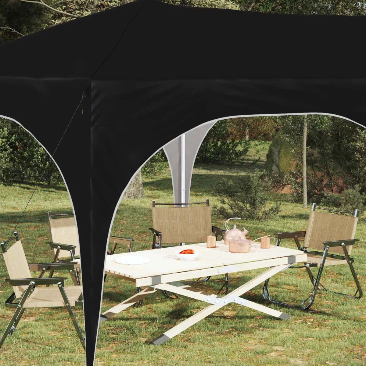 Parti sátor Fekete 575 x 288 x 245 cm Oxford Szövet