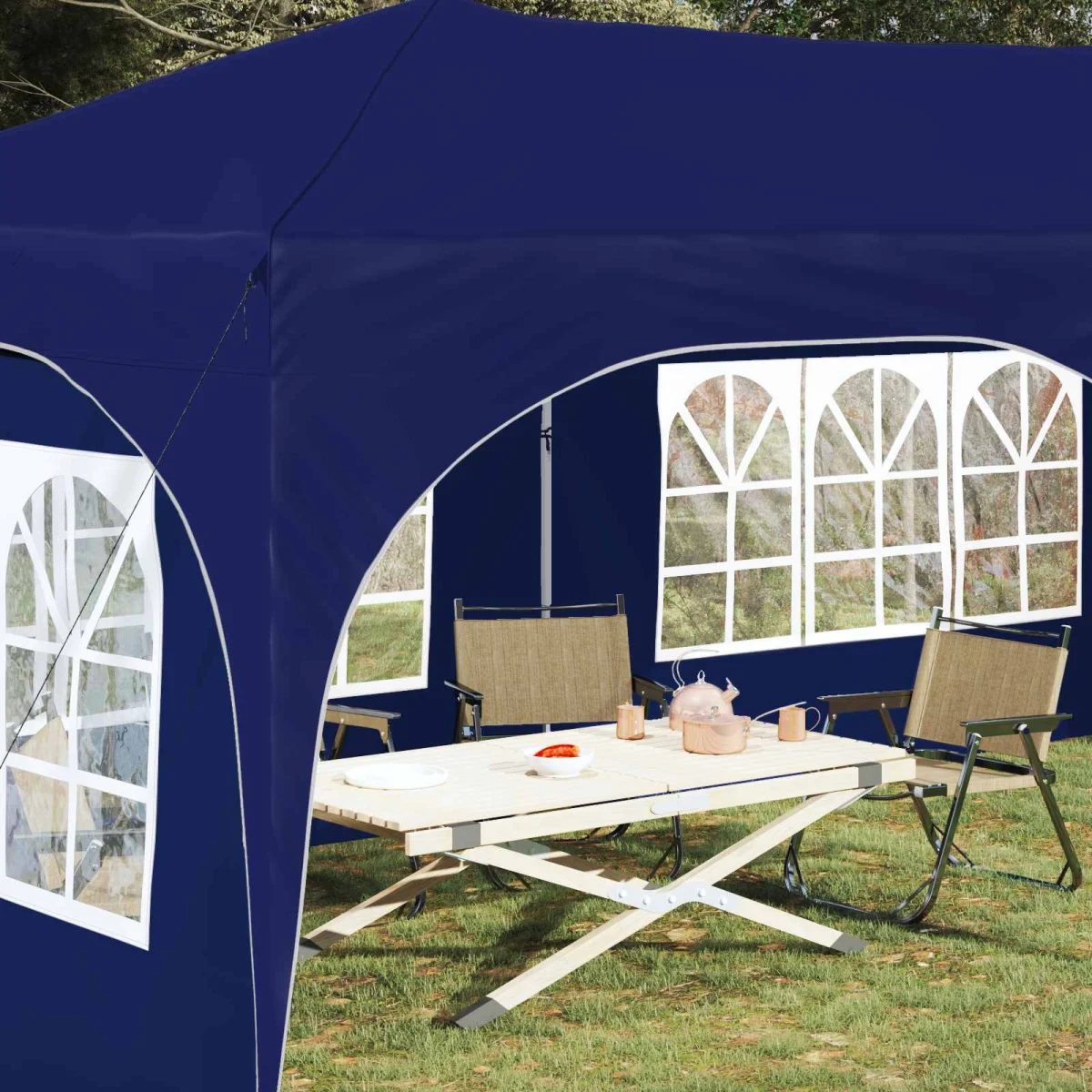 Parti sátor Kék 575 x 288 x 245 cm Oxford Szövet
