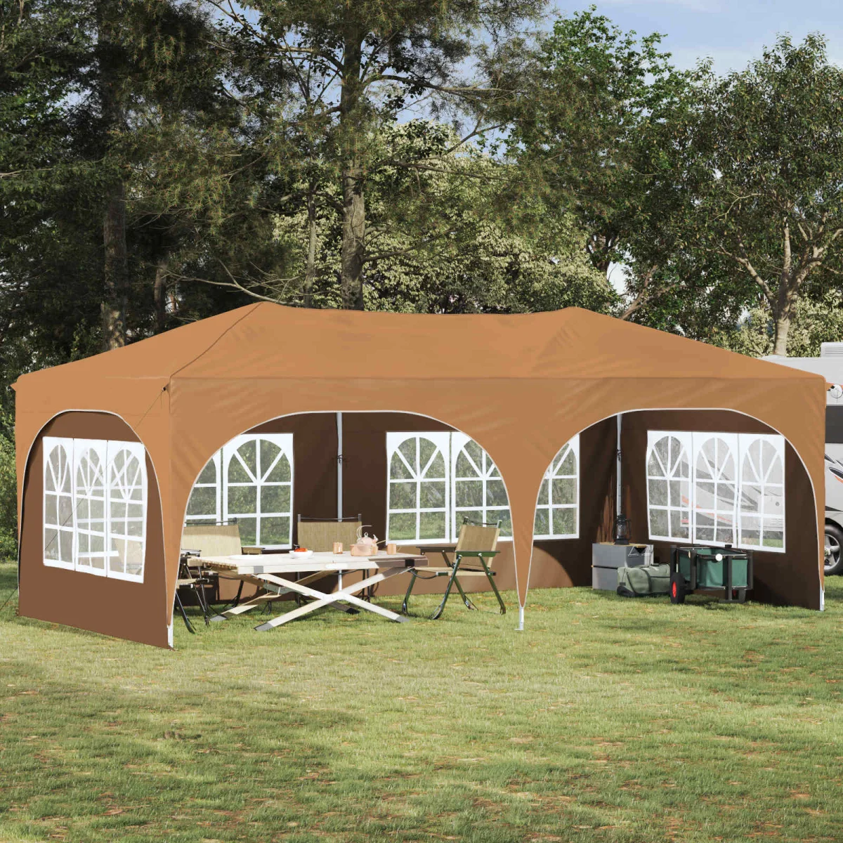 Parti sátor Bézs 575 x 288 x 245 cm Oxford Szövet