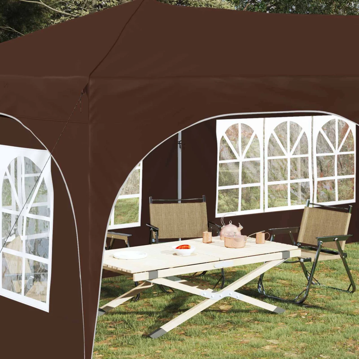 Parti sátor Barna 575 x 288 x 245 cm Oxford Szövet