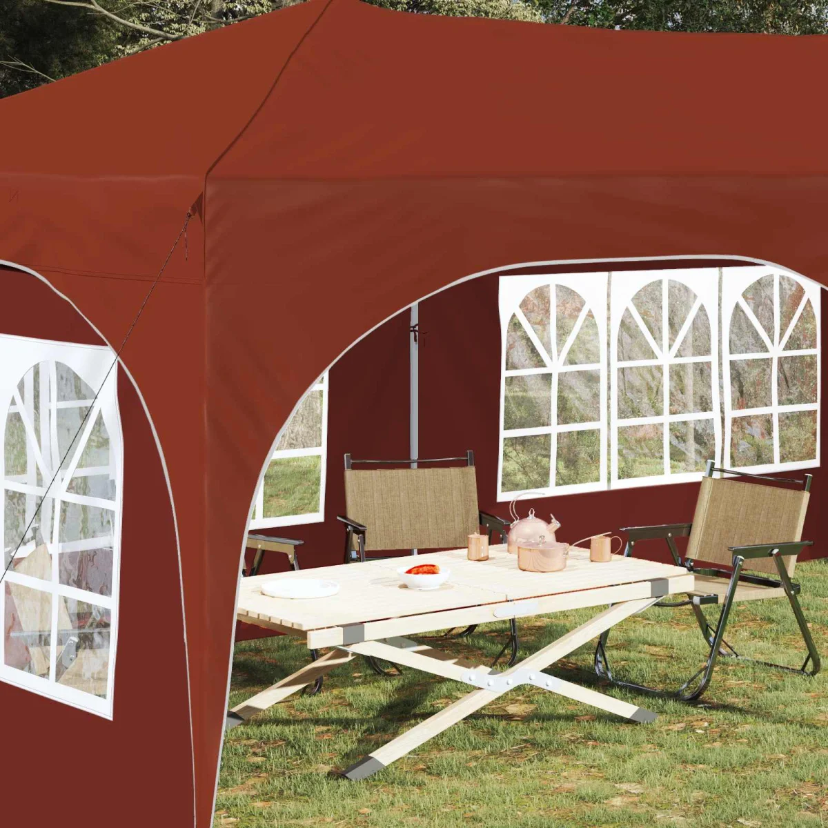 Parti sátor Terrakotta 575 x 288 x 245 cm Oxford Szövet