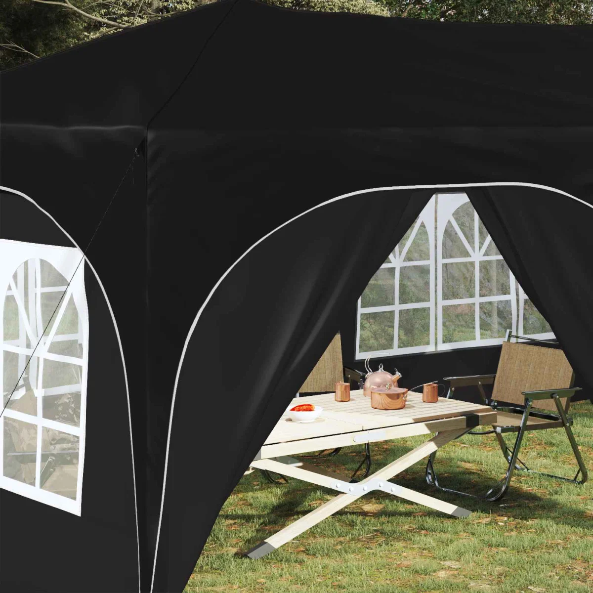 Parti sátor Fekete 575 x 288 x 245 cm Oxford Szövet