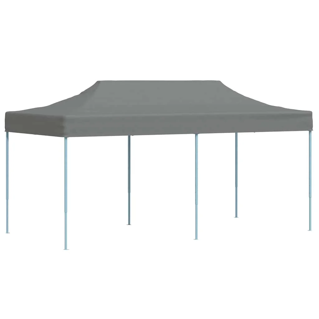 Antracitszürke összecsukható rendezvénysátor 3 x 6 m