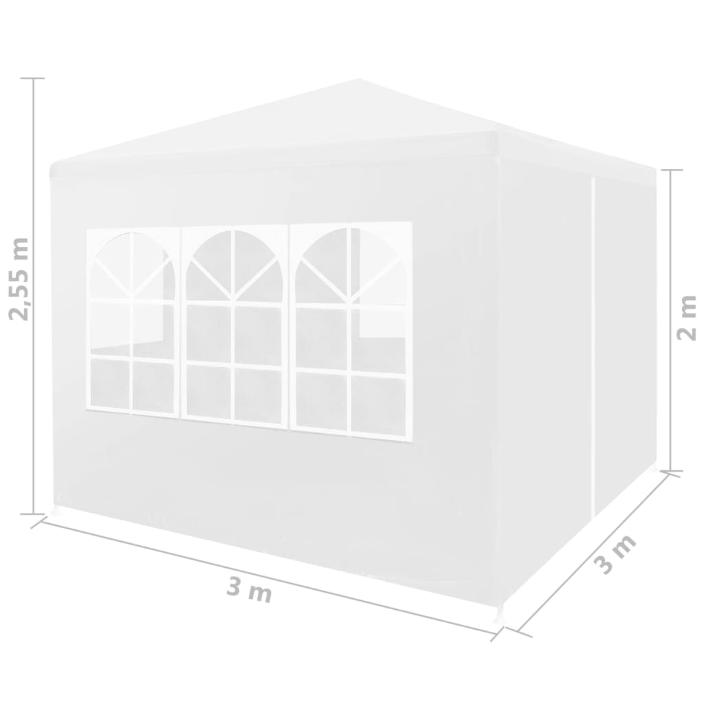 Fehér partisátor 3 x 3 m