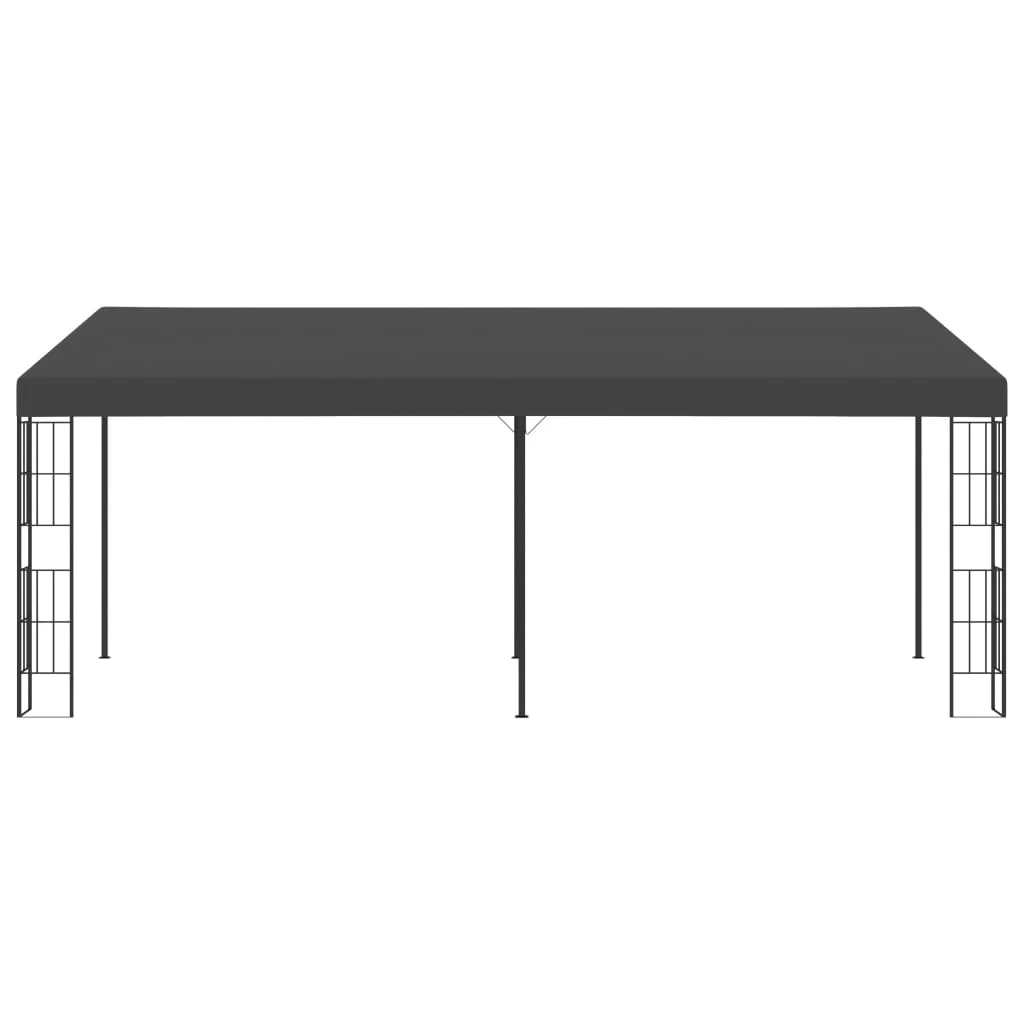 Antracitszürke falra szerelhető szövetpavilon 3 x 6 m
