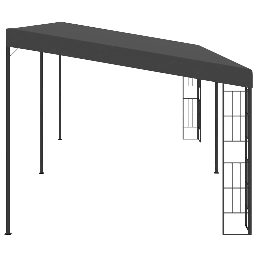 Antracitszürke falra szerelhető szövetpavilon 3 x 6 m