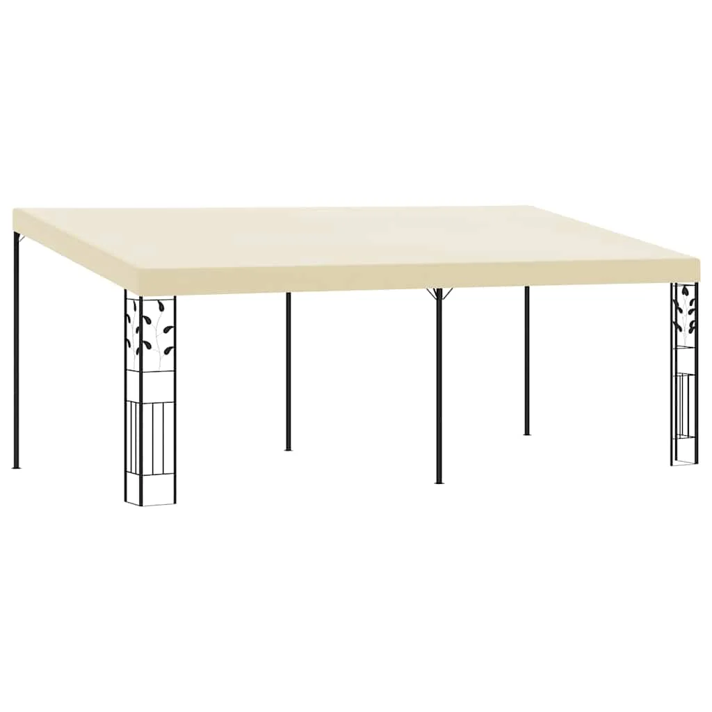 Krémszínű falra szerelhető pavilon 6 x 3 x 2,5 m