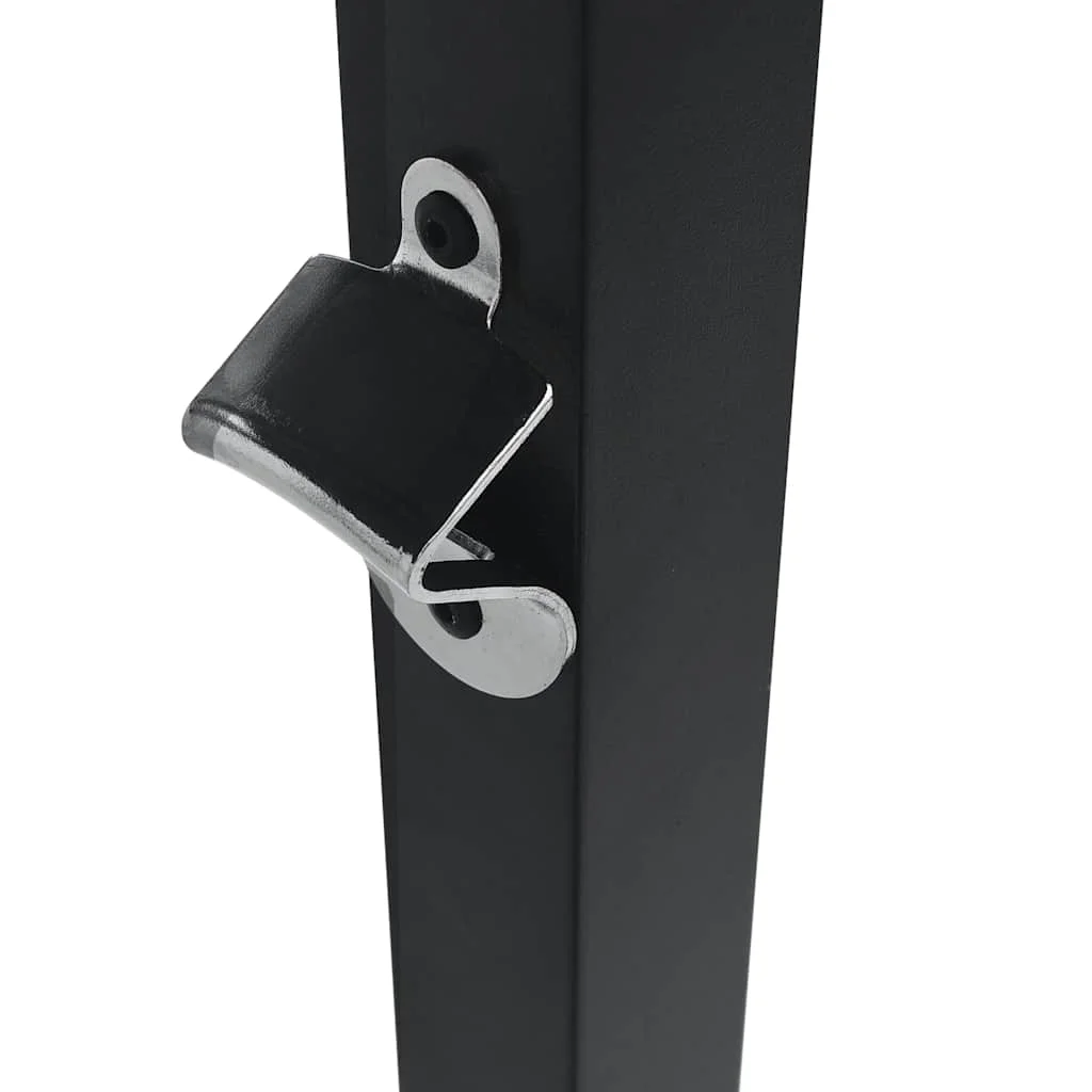 Antracitszürke acél grillpavilon 240 x 150 x 255 cm