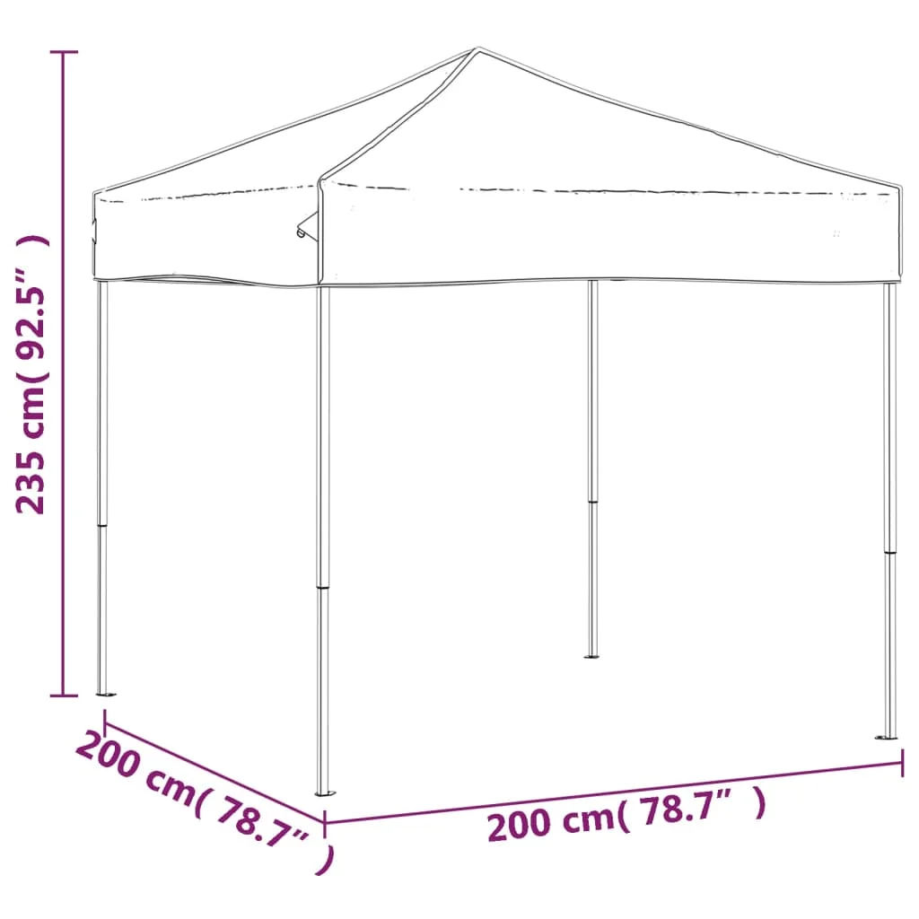 Kék összecsukható partisátor 2 x 2 m