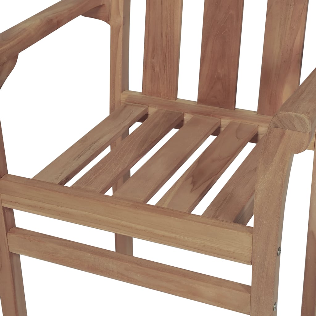 2 db tömör tíkfa kerti szék antracitszürke párnával