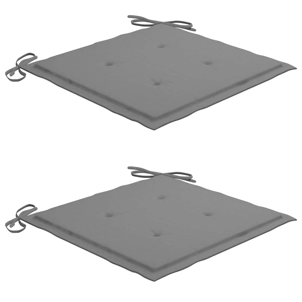 2 db összecsukható tömör akácfa kerti szék párnákkal