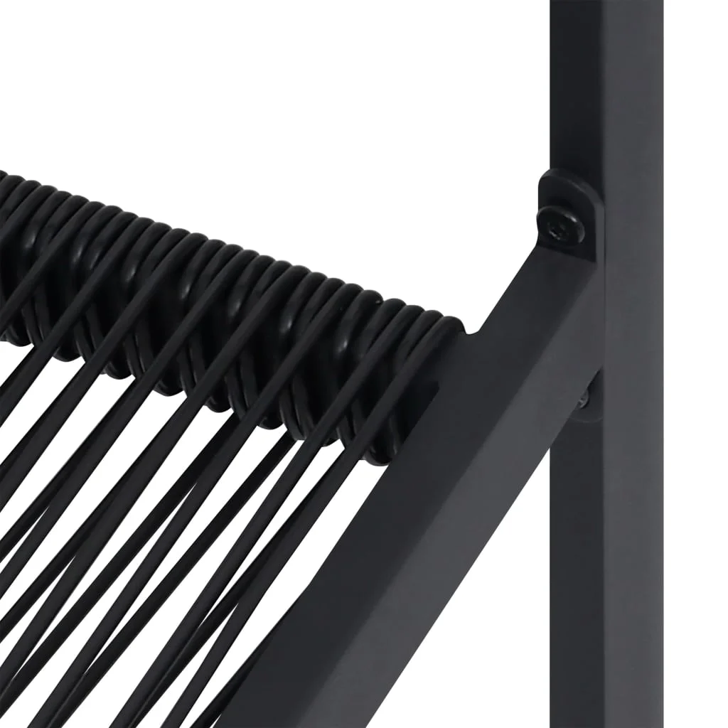 4 db fekete PVC rattan kerti szék