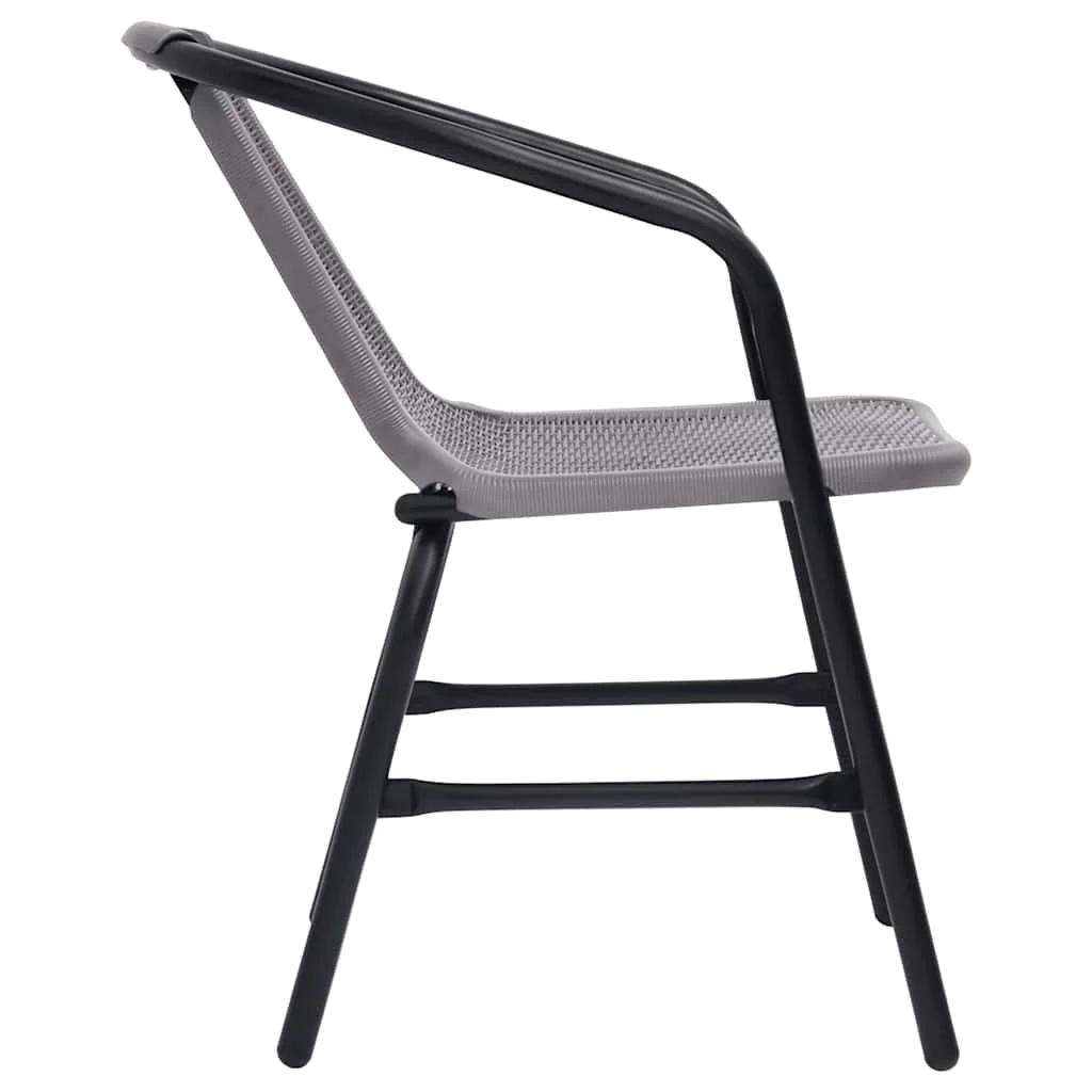 2 db műanyag rattan és acél kerti szék 110 kg