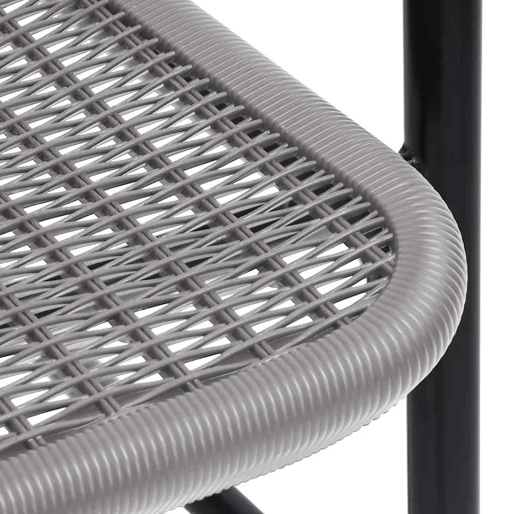 2 db műanyag rattan és acél kerti szék 110 kg