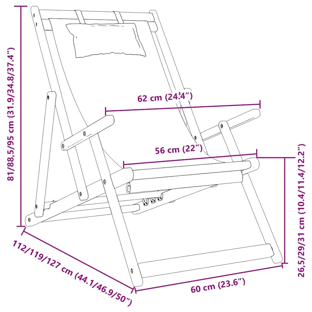 2 db összecsukható krémszínű szövet strandszék