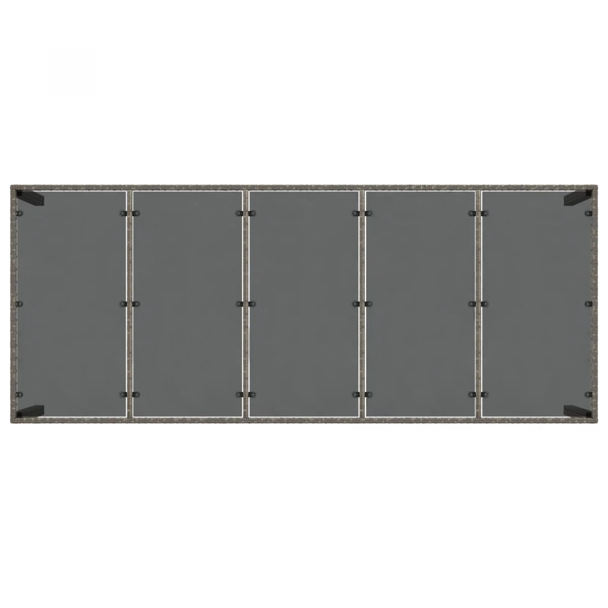 11 részes kert étkező garnitúra párnákkal szürke poli rattan